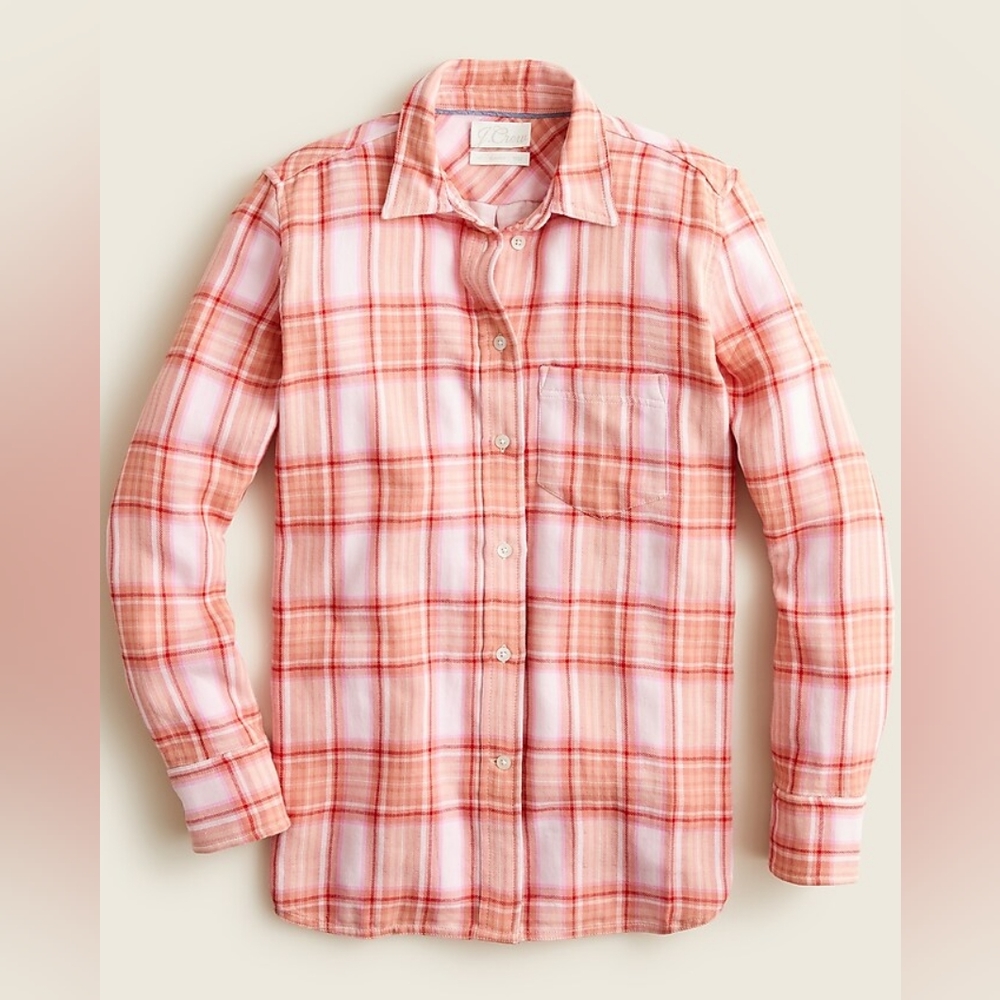 J.Crew Classic-Fit Shirt in Blush Tartan 6